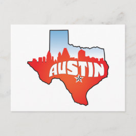Austin Texas Cityscape Briefkaart