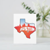 Austin Texas Cityscape Briefkaart (Staand voorkant)