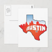Austin Texas Cityscape Briefkaart (Voorkant / Achterkant)