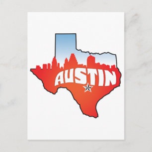 Austin Texas Cityscape Briefkaart