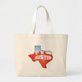 Austin Texas Cityscape Grote Tote Bag