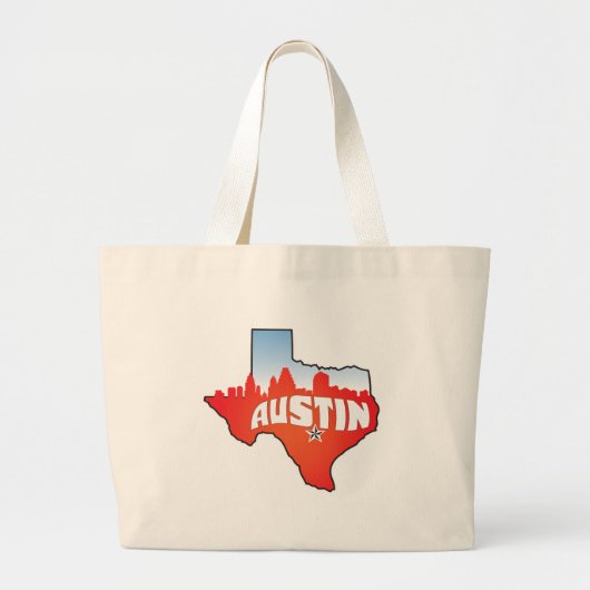Austin Texas Cityscape Grote Tote Bag (Voorkant)