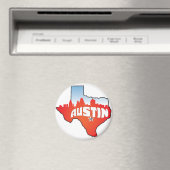 Austin Texas Cityscape Magneet (Insitu (Vaatwasser))