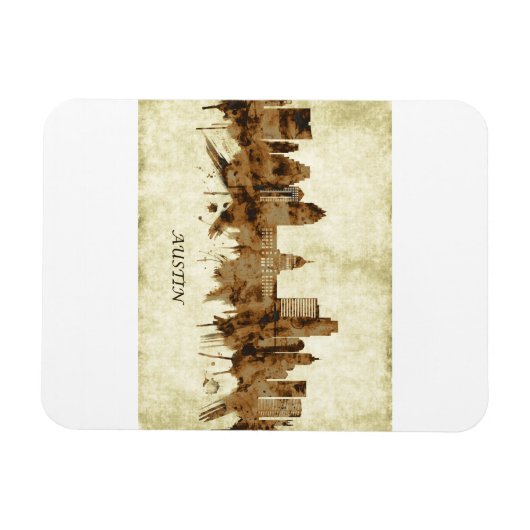 Austin Texas Cityscape Magneet (Horizontaal)
