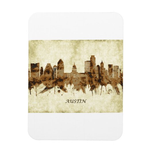 Austin Texas Cityscape Magneet (Verticaal)