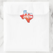 Austin Texas Cityscape Ronde Sticker (Tas)