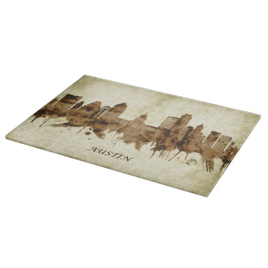 Austin Texas Cityscape Snijplank (Hoek)