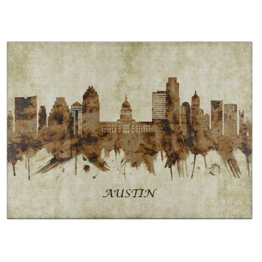 Austin Texas Cityscape Snijplank (Voorkant)