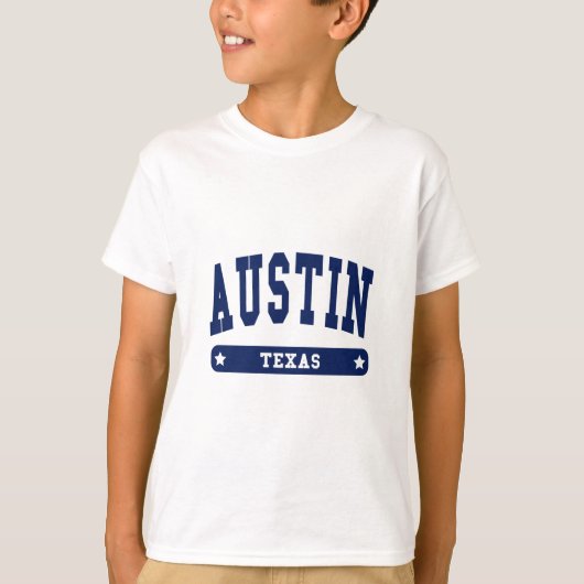 Austin Texas College Style t shirten T-shirt (Voorkant)