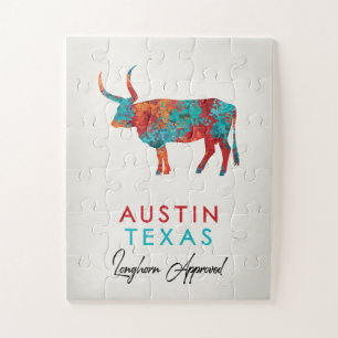 Austin Texas Color Longhorn Legpuzzel