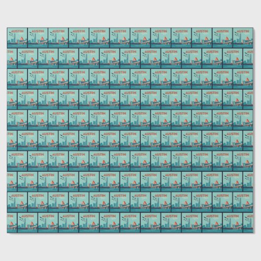 Austin, Texas | Congress Avenue Bridge Cadeaupapier (Vlak)