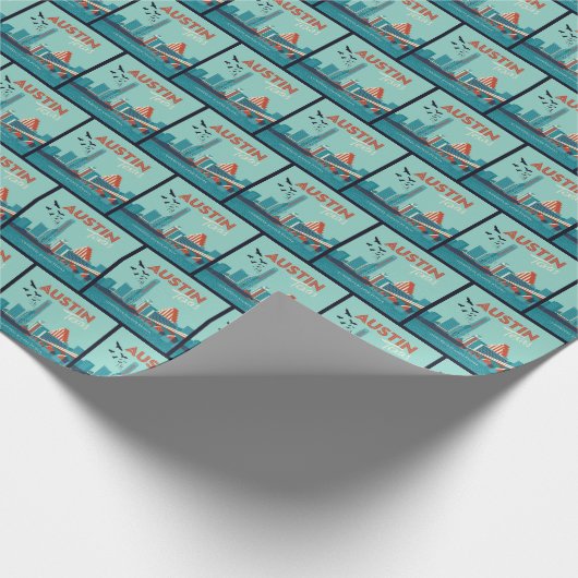 Austin, Texas | Congress Avenue Bridge Cadeaupapier (Hoek)