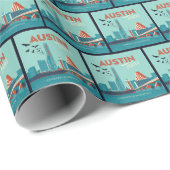Austin, Texas | Congress Avenue Bridge Cadeaupapier (Rol Hoek)