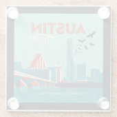 Austin, Texas | Congress Avenue Bridge Glazen Onderzetter (Achterkant)