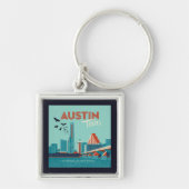 Austin, Texas | Congress Avenue Bridge Sleutelhanger (Voorkant)