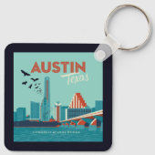 Austin, Texas | Congress Avenue Bridge Sleutelhanger (Achterkant)