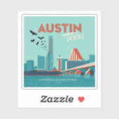 Austin, Texas | Congress Avenue Bridge Sticker (Vel)