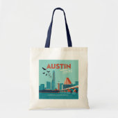 Austin, Texas | Congress Avenue Bridge Tote Bag (Voorkant)