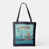Austin, Texas | Congress Avenue Bridge Tote Bag (Achterkant)