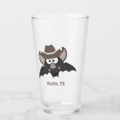 Austin Texas Cute Cartoon Cowboy Bat Glas (Voorkant)