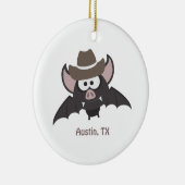 Austin Texas Cute Cartoon Cowboy Bat Keramisch Ornament (Rechts)