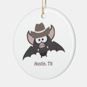 Austin Texas Cute Cartoon Cowboy Bat Keramisch Ornament (Links)