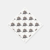 Austin Texas Cute Cartoon Cowboy Bat Servet (Hoek)