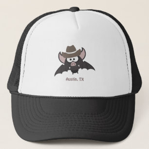 Austin Texas Cute Cartoon Cowboy Bat Trucker Pet