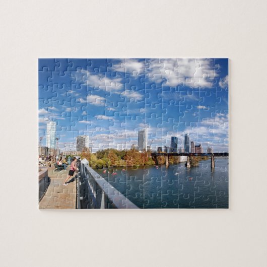 Austin Texas Downtown Lady Bird Lake Trail Bridge Legpuzzel (Horizontaal)