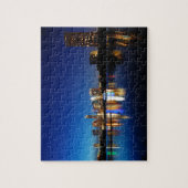 Austin Texas Downtown Night Skyline Ladybird Lake Legpuzzel (Verticaal)
