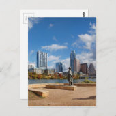 Austin Texas Downtown Skyline - Ladybird Lake Briefkaart (Voorkant / Achterkant)