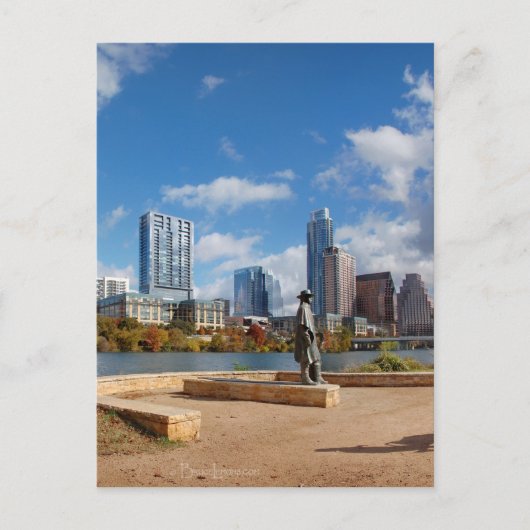 Austin Texas Downtown Skyline - Ladybird Lake Briefkaart (Voorkant)