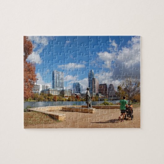 Austin Texas Downtown Skyline - Ladybird Lake Legpuzzel (Horizontaal)