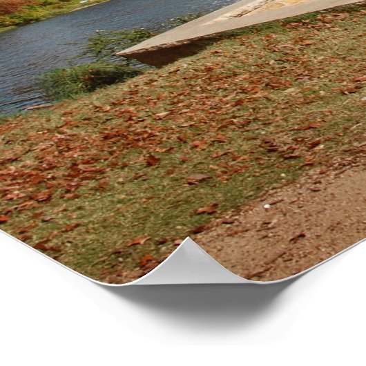 Austin Texas Downtown Skyline - Ladybird Lake Poster (Hoek)