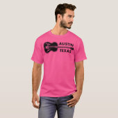 Austin Texas F-Hole akoestische country muziek git T-shirt (Voorkant volledig)