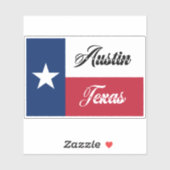 Austin Texas Flag Sticker (Vel)