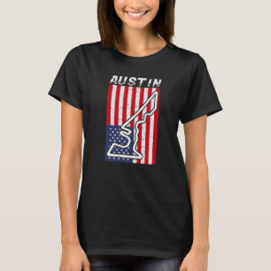 Austin Texas Formule Racecircuit Open Wiel Auto T-shirt