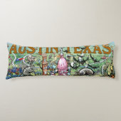 Austin Texas Fun Map Lichaamskussen (Voorkant)