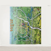 Austin Texas Fun Map Tapestry Wandkleed (Voorkant)