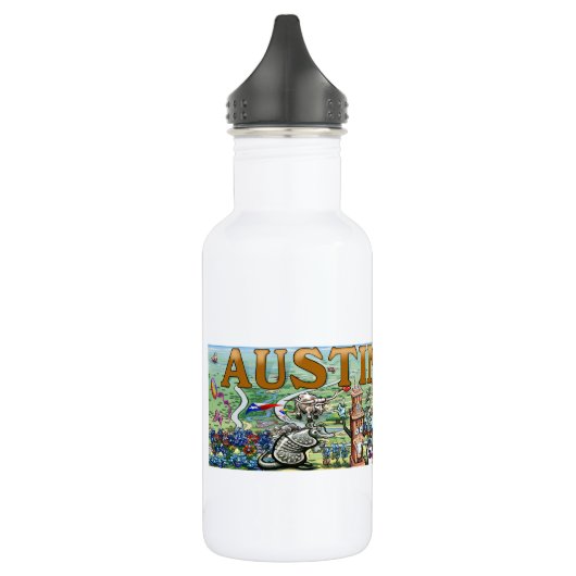 Austin Texas Fun Map Waterfles (Links)