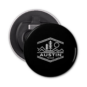 Austin Texas Gifts Austin TX buitenshuis wandelend Button Flesopener