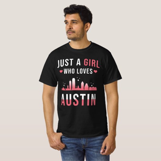 Austin Texas Girl T-shirt (Voorkant volledig)