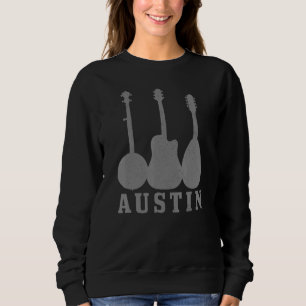 Austin Texas Gitarist Country Muziek Blues Folk Trui