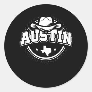 Austin Texas Graphic Print Ronde Sticker