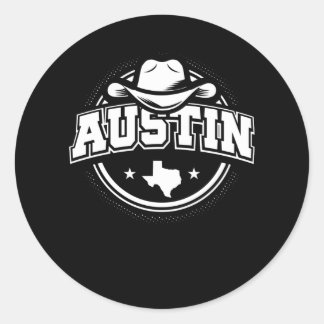 Austin Texas Graphic Print Ronde Sticker