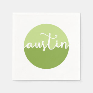 Austin, Texas   groene ombre-cirkel Servet