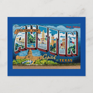 Austin, Texas Groeten Briefkaart