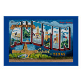 Austin, Texas Groeten Perfect Poster (Voorkant)