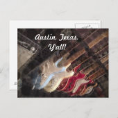 Austin Texas Guitars Guitar Briefkaart (Voorkant / Achterkant)