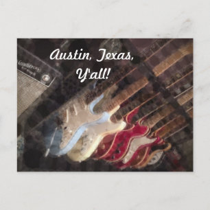 Austin Texas Guitars Guitar Briefkaart